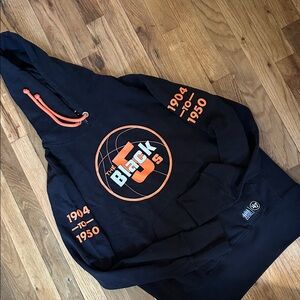 The Black 5s - Black and Orange Men's Hoodie